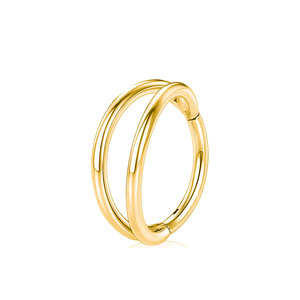 Piercing orecchino G23 titanio doppio cerchio incernierato segmento anello elica anello di Piercing ad alta gioielleria - Product Image 1