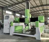 Máquina enrutadora CNC para tallado de piedra de madera de 5 ejes, máquina de talla de madera 1325 para alivio de espuma de madera
