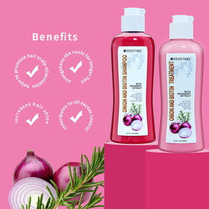 Venta caliente a base de hierbas para reparar el daño del cabello, prevenir el encrespamiento, suavizar la biotina, romero, mejorar el brillo, champú, acondicionador, conjunto de cuidado - Product Image 3