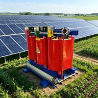 Transformateur de puissance sec à dissipation thermique optimale 800 kVA, extérieur, 20 kV 400 V, en résine époxy coulée