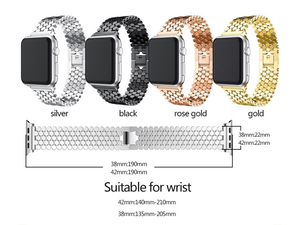 สายนาฬิกาโลหะผสมสังกะสีสำหรับผู้หญิง แฟชั่นสำหรับ Apple Watch S 10 11 46 มม. Ultra 49 มม. SE 44 มม. สายนาฬิกาแบบเปลี่ยนได้พร้อมตัวล็อคแบบจิวเวลรี่ - Product Image 2