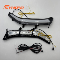 Feux de jour pour Subaru Forester 2013 2014 2015 2016 2017, feux de jour LED, texture en fibre de carbone