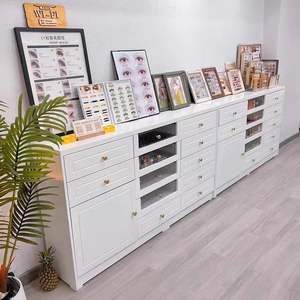 Mueble de Almacenamiento para Salón de Uñas con Cajones y Puertas para Exhibición y Organización de Esmaltes de Uñas, Estilo Contemporáneo, Fácil de Limpiar - Product Image 4
