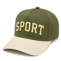 Nouveau lot de 5 casquettes de baseball structurées, impression personnalisée, logo brodé, unisexe, 5 panneaux, ajustables, en tissu sergé et maille, broderie 3D
