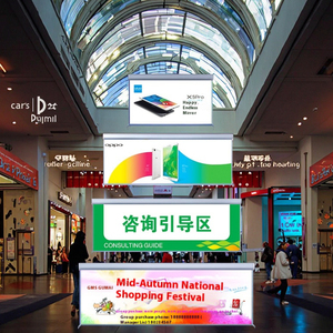 Siêu mỏng <span class=keywords><strong>LED</strong></span> thắp sáng hai mặt treo dấu hiệu nhôm quảng cáo hiển thị cho trung tâm siêu thị có tính năng Vẽ Hộp đèn - Product Image 2