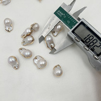 Perles d'eau douce naturelles baroques blanches en vrac de qualité AA, 10x15-19mm, pour la fabrication de bijoux DIY, un connecteur