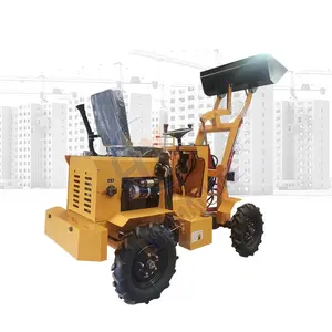 Mini excavadora eléctrica con ruedas, cargador hidráulico EPA RC