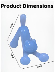 Jouet sensoriel à mâcher en silicone en forme de chat bleu sans BPA, de qualité alimentaire, outil de massage oral pour bébés et tout-petits - Product Image 6
