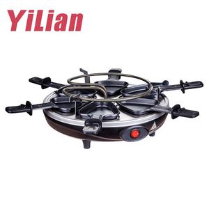 Vente chaude 6 personnes Machine à <span class=keywords><strong>Raclette</strong></span> Électrique Multi-Fonction Antiadhésive BBQ Grill Pan pour Cuisine Cuisine Maison - Product Image 5