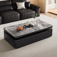 Table basse ronde moderne de luxe italienne en pierre frittée, ensemble de tables gigognes pour appartement, prix de gros usine