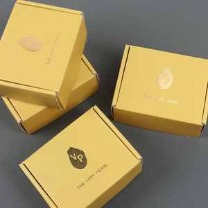 Sponge Liner Gold Foil Embossing Printing <b>Folder</b> Type UV Coating Matt Lamination Vanishing Custom Luxury Corrugated Shipping Box - Product Image 3