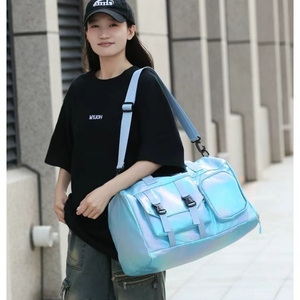Bolsa de Gimnasio Impermeable de Gran Capacidad, con Separación para Seco y Húmedo, Personalizable, con Compartimento para Zapatos con Cierre de Nailon, para Hombres y Mujeres, para Viajes - Product Image 2