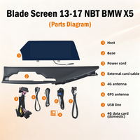 Pantalla de Navegación HD de 12.3'' con Diseño de Panel Plano para BMW X5/X6 2014-2017 con Sistema NBT, Voz Inteligente, Conserva las Funciones Originales del Vehículo