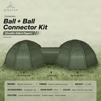 Tente de Luxe Extensible à Colonnes d'Air en Tissu Oxford Imperméable 6.3+8.8, Connecteur de Balle, Double Couche Quatre Saisons