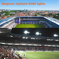 Projecteurs LED de stade haute efficacité 840W/1020W/1280W/1500W, indice de protection IP67, certifiés RoHS CE, contrôle DMX/DALI, garantie 5 ans