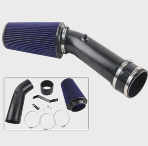 ท่อไอดีอากาศเย็นแบบไหลสูงและตัวกรอง สำหรับฟอร์ด F250 F350 F450 7.3L พาวเวอร์สโตรก ดีเซล ปี 1999-2003 AIM008-BL-BK - Product Image 1