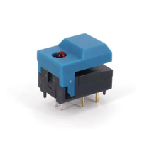 Interrupteur tactile carré momentané SPDT à 6 broches PB86-A1 avec LED pour le contrôle des équipements de scène