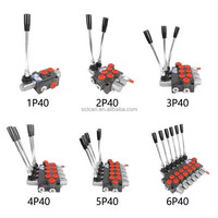 P40 P80 P120 katup kontrol arah mesin pertanian Distributor katup hidrolik 12v Solenoid katup Monoblock hidrolik