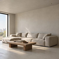 Revêtement Microciment Imperméable Peinture Microciment Antidérapante Revêtement de Sol en Béton Sans Joint Résistant à l'Usure Lavable pour Intérieur