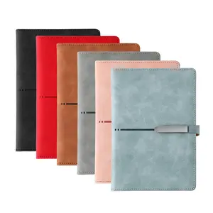 Customized A5 Hardcover Notebook PU Leather Soft Cover Magnetic Clasp Diary Notebook Ink Bleed Proof school notebooks