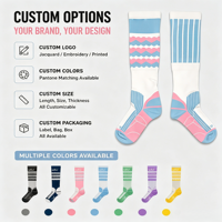 Chaussettes de ski en laine, coton et nylon à compression, personnalisables avec logo, pour le sport, montantes jusqu'au genou, chaudes, épaisses, avec fond en tissu éponge, pour l'hiver, vente en gros