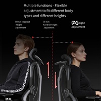 Chaise de bureau exécutive moderne pour le jeu sur ordinateur avec accoudoirs réglables, design ergonomique, repose-pieds pivotant