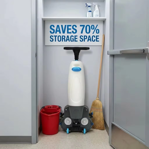 CleanHorse K3 Lavasciuga Pavimenti Professionale Compatta a Spinta Manuale con Doppia Spazzola per Ristoranti e Hotel - Product Image 2