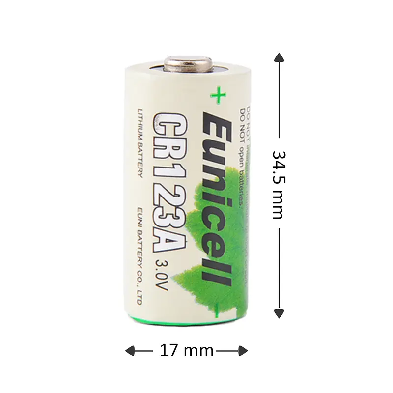 Não-recarregável cr123a 1700mah 3v bateria de lítio