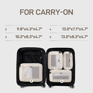 Bolsas de Compresión Portátiles de Gran Capacidad para Ropa, Juego de 4 Bolsas de Almacenamiento Ligeras, Duraderas y Transpirables con Cierre de Cremallera y Malla, para Viaje - Product Image 3