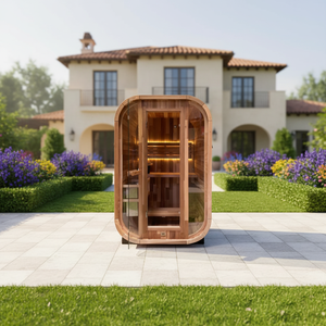 Sauna de Exterior Tipo Cubo para 1 Persona, Marca OEM Thermo Spruce, con Calentador Eléctrico, Cabina de Sauna Spa, Mini Sauna del Fabricante - Product Image 1