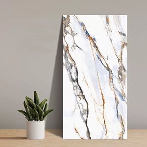 लक्जरी गोल्डन टाइल 750x1500 मिमी पॉलिश ग्लेज़ेड टाइल्स बड़े आकार के रूप में संगमरमर प्लेट पोर्सिलेन फर्श - Product Image 6