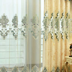 ستائر تطريز اروبي للبيع بالجملة ستائر لغرفة المعيشة ستائر تعتيم عالية الجودة لغرفة المعيشة - Product Image 6