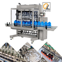 Machine de remplissage automatique MTW à 6 têtes pour liquides visqueux, savon, shampoing, lessive