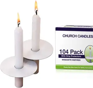 Недорогие неароматизированные белые свечи, церковные свечи с защитой от капель
