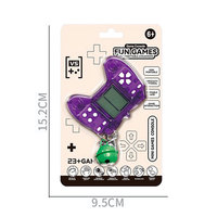 Mini console de jeu éducative, porte-clés manette avec pendentif clochette, jouet interactif portable pour décoration quotidienne, cadeau d'anniversaire