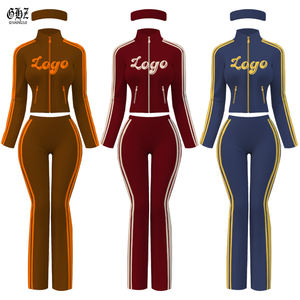 Lange meisjes vriendelijke winterkledingset voor vrouwen fabrikanten staande kraag jas en broek aangepaste logo <span class=keywords><strong>2</strong></span>-delige set dames - Product Image 1