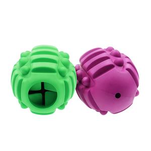 Çevre dostu doğal kauçuk köpek çiğnemek oyuncak yamuk desen kalp atışı tasarım gıda davranır için Rugby topu - Product Image 5