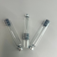 Flacon en verre de 3 ml pour stylo d'injection esthétique, cartouche en verre borosilicate stérile anti-fuite avec base noire, OEM