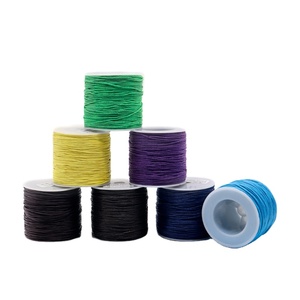 <span class=keywords><strong>Fil</strong></span> de <span class=keywords><strong>coton</strong></span> torsadé à la main en gros, cordon de <span class=keywords><strong>coton</strong></span> <span class=keywords><strong>ciré</strong></span> tressé de 1 mm pour bijoux, bracelet - Product Image 4