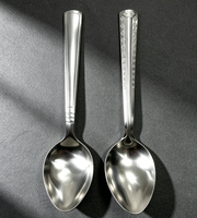 Cuillère et fourchette à dîner en acier inoxydable, directement de l'usine, avec manche long, design moderne, couverts en métal poli durables pour la cuisine