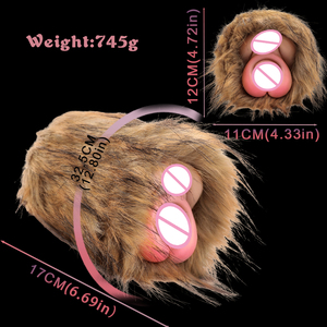 Bo Bo Tiger Furry Fantasy Plush Male Sex Toy with Dual Channels for <strong>Masturbation</strong> <strong>Game</strong> - Product Image 6