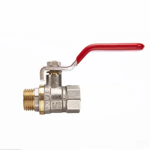 Brass Handle Lever Ferrule Fitting 1/2 Inch 3/4 Inch 2 Inch Shut-off Ball Valve For Plumbing Application