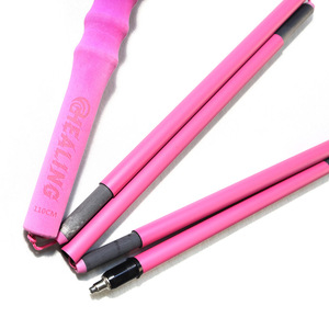 Bâtons de randonnée Okhealing 110-130 cm en fibre de carbone ultralégers pliables, couleur magenta - Product Image 2