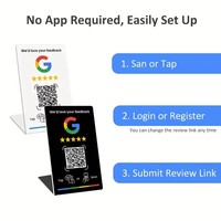 Support de signalisation personnalisé avec code QR, puce NFC, carte d'accès sans contact, avis Google, support tactile pour affichage