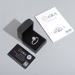 TUHE 2022 फैशन शैली 1.0ct वीवीएस डी Moissanite 925 स्टर्लिंग चांदी सफेद सोना मढ़वाया सगाई की अंगूठी - Product Image 5