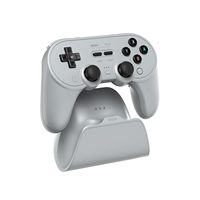 Mando de Juego con Cable 8BitDo Pro 3, Joysticks TMR, Botones Traseros Profesionales Intercambiables, Botones ABXY, Mando Inalámbrico de 2.4GHz con Base de Carga