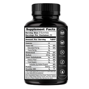 Suppléments d'énergie naturelle de marque privée OEM, gommes monohydratées de créatine pour hommes et femmes, <span class=keywords><strong>musculation</strong></span> - Product Image 2