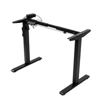 Vente en gros, 1 MOQ, cadre de bureau électrique à moteur unique, 2 sections inversées, réglable en hauteur, pour bureau assis-debout