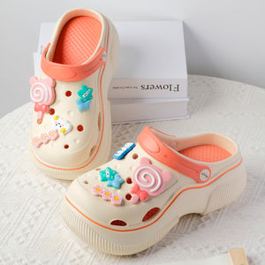 Chaussons de plage en EVA pour femmes, très vendus, chaussures de jardin douces avec <span class=keywords><strong>talon</strong></span> haut, respirantes, sabots de plage d'été pour femmes - Product Image 2