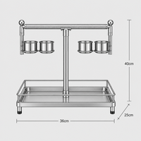 Support pour perroquet en acier inoxydable, perchoir en T avec plateau amovible, 4 coupelles et crochet pour jouets, pour Conure solaire et Cockatiel